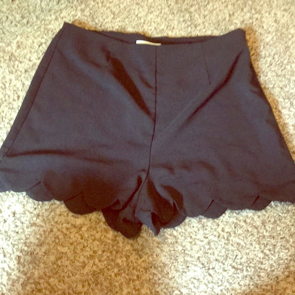 High waisted black shorts